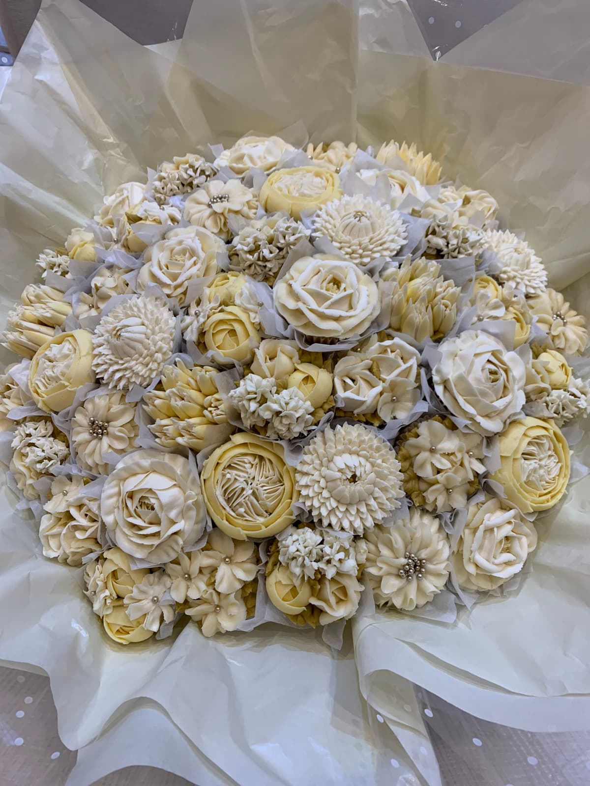 A hand-piped cupcake bouquet from Padie's Cakes